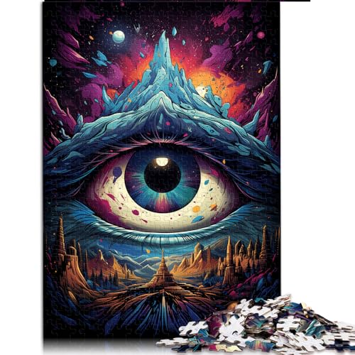 Puzzle für Erwachsene, 1000 Puzzle-Spielzeug, Farbiges, psychedelisches Fantasie-Augen-Papierpuzzle, für Erwachsene und Kinder, tolles Geschenk für Erwachsene und Kinder. Größe: 50 x 75 cm von LZYANG