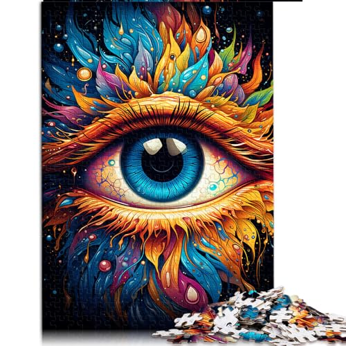 Puzzle für Erwachsene, 1000 Puzzle-Spielzeug, Papierpuzzle zum Bemalen von Augen in Farbe, für Erwachsene und Kinder ab 12 Jahren, praktisches Puzzlespiel. Größe: 50 x 75 cm. von LZYANG