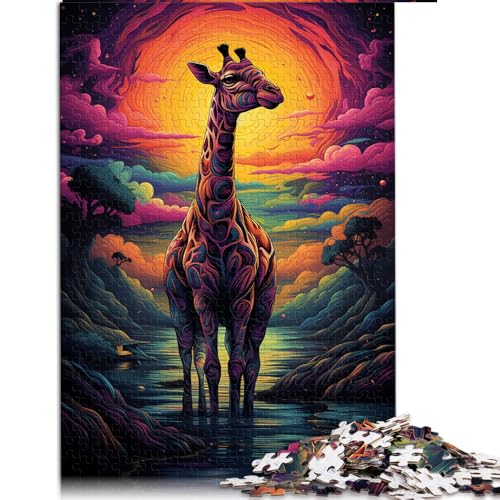 Puzzle für Erwachsene, 1000 Puzzle-Spielzeug, buntes Giraffen-Papierpuzzle, für Erwachsene und Kinder ab 12 Jahren, schwierige Puzzles für Frauen und Männer. Größe: 50 x 75 cm von LZYANG