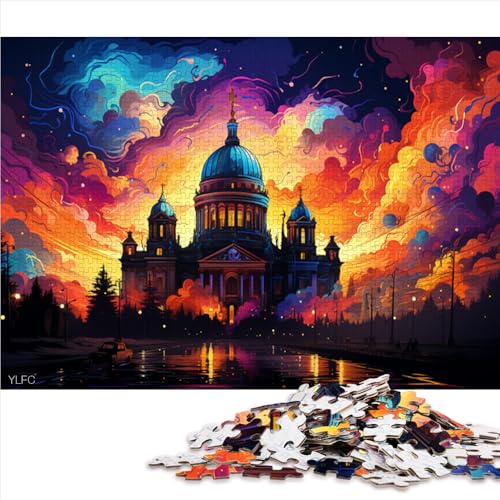 Puzzle für Erwachsene, 1000 Teile, „Die Kathedrale von Helsinki“, Papierpuzzle, für Erwachsene und Kinder ab 12 Jahren, tolles Geschenk für Erwachsene. Größe: 50 x 75 cm von LZYANG