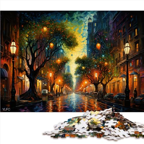 Puzzle für Erwachsene, 1000 Teile, „Die farbenfrohe Psychedelia von Rambla“, Papierpuzzle, für Erwachsene und Kinder ab 12 Jahren, Heimdekoration, Größe: 50 x 75 cm von LZYANG