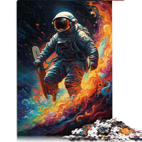 Puzzle für Erwachsene, 1000 Teile, „Space_Surfer_buntes Papierpuzzle“, für Erwachsene und Kinder ab 12 Jahren, Lernspielzeug, Familienspiele. Größe: 50 x 75 cm. von LZYANG