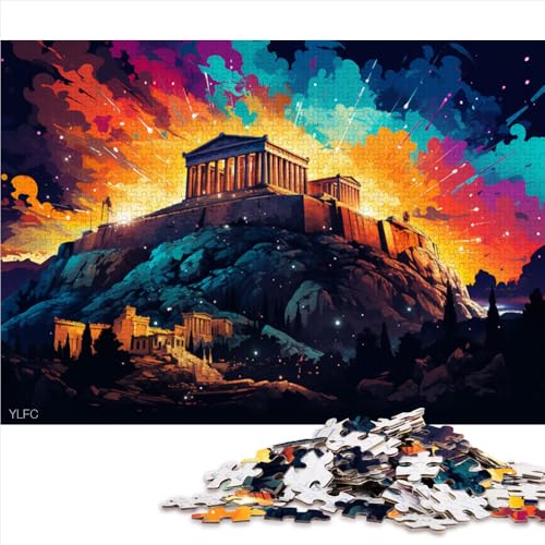 Puzzle für Erwachsene, 1000 Teile, Akropolis-Papierpuzzle, für Erwachsene und Kinder ab 12 Jahren, schwierig und herausfordernd. Größe: 50 x 75 cm von LZYANG