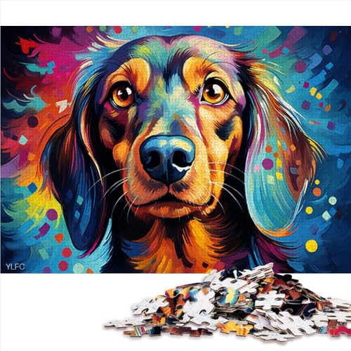 Puzzle für Erwachsene, 1000 Teile, Fantasie-Papierpuzzle mit Buntem Dackel, für Erwachsene und Kinder ab 12 Jahren, Lernspiele für Erwachsene und Kinder, Größe: 50 x 75 cm von LZYANG