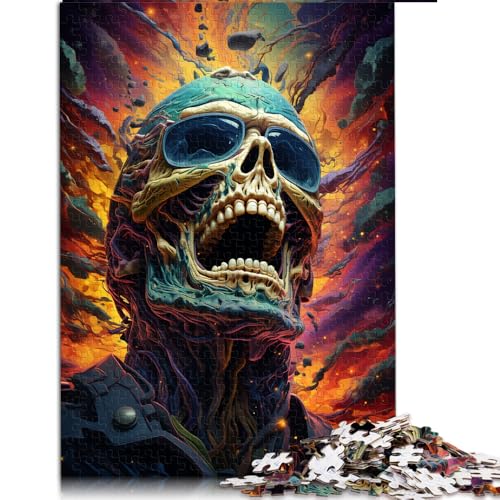 Puzzle für Erwachsene, 1000 Teile, Fantasie-Papierpuzzle mit Buntem Totenkopf, für Erwachsene und Kinder ab 12 Jahren, Heimdekoration, Größe: 50 x 75 cm von LZYANG