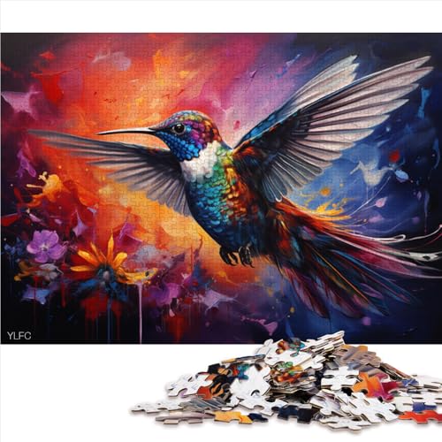 Puzzle für Erwachsene, 1000 Teile, Farbiges Kolibri-Malpapierpuzzle, Geeignet für Erwachsene und Kinder ab 12 Jahren, Puzzle-Praxisspiel. Größe: 50 x 75 cm. von LZYANG