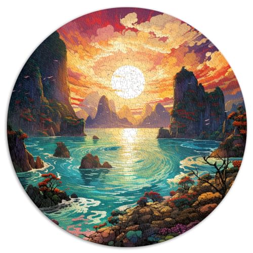 Puzzle für Erwachsene, 1000 Teile, Ha Long Bay Vietnam, runde Puzzles, geeignet für Erwachsene und Kinder über 12 Jahre, Puzzle aus Pappe, anspruchsvolle Größe, 67,5 x 67,5 von LZYANG