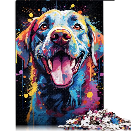 Puzzle für Erwachsene, 1000 Teile, Hund_buntes Papierpuzzle, für Erwachsene und Kinder ab 12 Jahren, Stressabbau-Spielzeug, Größe: 50 x 75 cm von LZYANG