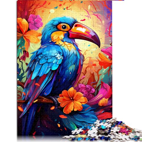 Puzzle für Erwachsene, 1000 Teile, Papierpuzzle „Buntes Tukan-Malen“, für Erwachsene und Kinder, Stressabbau, Größe: 50 x 75 cm von LZYANG