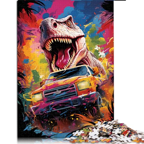 Puzzle für Erwachsene, 1000 Teile, Papierpuzzle „Dinosaurier und Geländefahrzeuge“, für Erwachsene und Kinder ab 12 Jahren, tolles Geschenk für Erwachsene. Größe: 50 x 75 cm von LZYANG