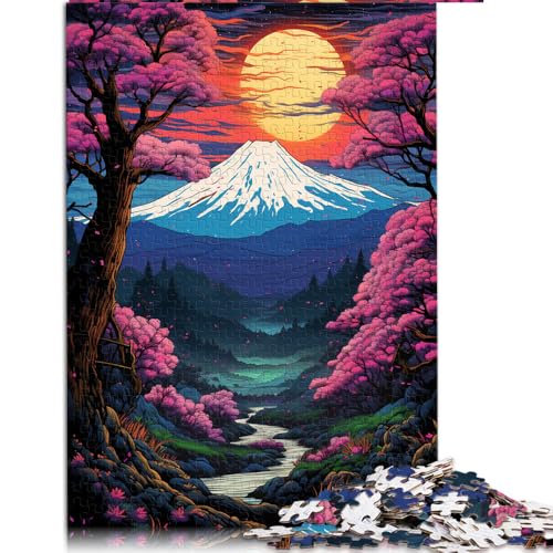 Puzzle für Erwachsene, 1000 Teile, Papierpuzzle „Japanischer Wald bei Nacht“, für Erwachsene und Kinder ab 12 Jahren, Spielzeug zum Stressabbau, Größe: 50 x 75 cm von LZYANG