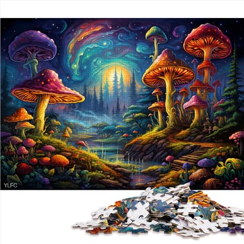 Puzzle für Erwachsene, 1000 Teile, Papierpuzzle „Psychedelische Pilzwelt“, für Erwachsene und Kinder ab 12 Jahren, einzigartiges Herausforderungsspiel. Größe: 52 x 38 cm. von LZYANG