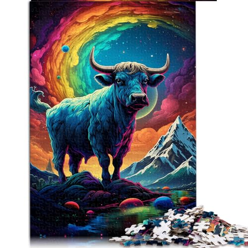 Puzzle für Erwachsene, 1000 Teile, Papierpuzzle „Symphony Cow“, für Kinder ab 12 Jahren, anspruchsvoll, Aber unterhaltsam und humorvoll. Größe: 50 x 75 cm. von LZYANG