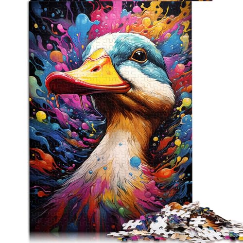 Puzzle für Erwachsene, 1000 Teile, Papierpuzzle mit bunten Enten-Motiven, für Erwachsene und Kinder ab 12 Jahren, schwierige Puzzles für Frauen und Männer. Größe: 50 x 75 cm von LZYANG