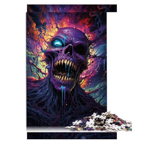 Puzzle für Erwachsene, 1000 Teile, Papierpuzzle mit farbenfrohem Alien-Psychedelia-Motiv, für Erwachsene und Kinder ab 12 Jahren, Holzpuzzle als Familienspiel und Heimdekoration. Größe: 26 x 38 cm. von LZYANG