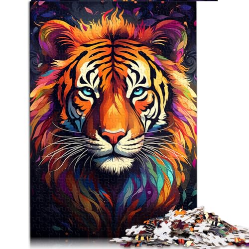 Puzzle für Erwachsene, 1000 Teile, Papierpuzzle mit wildem Gemälde eines exotischen Tigers, für Erwachsene und Kinder ab 12 Jahren, zum Zeitvertreib zu Hause. Größe: 50 x 75 cm. von LZYANG