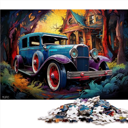 Puzzle für Erwachsene, 1000 Teile, farbenfrohes, psychedelisches Auto-Papierpuzzle, für Erwachsene und Kinder, Heimdekoration. Größe: 50 x 75 cm. von LZYANG