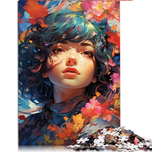 Puzzle für Erwachsene, 1000 Teile, farbenfrohes, schönes Mädchen, Papierpuzzle, für Erwachsene und Jugendliche ab 12 Jahren, lehrreiches Puzzle, Größe: 50 x 75 cm von LZYANG