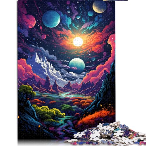 Puzzle für Erwachsene, 1000 Teile, farbenfrohes Papierpuzzle mit Planetenlandschaft, für Erwachsene und Kinder ab 12 Jahren, einzigartiges Herausforderungsspiel, Größe: 50 x 75 cm von LZYANG