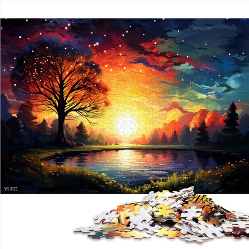 Puzzle für Erwachsene, 1000 Teile, farbenfrohes Papierpuzzle mit Schönheitslandschaft, für Erwachsene und Kinder ab 12 Jahren, Holzpuzzle als Familienspiel und Heimdekoration. Größe: 50 x 75 cm von LZYANG