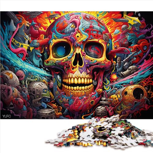 Puzzle für Erwachsene, 1000 Teile, farbenfrohes psychedelisches Dämonen-Papierpuzzle, für Erwachsene und Kinder ab 12 Jahren, Heimdekorationspuzzle, Größe: 52 x 38 cm von LZYANG