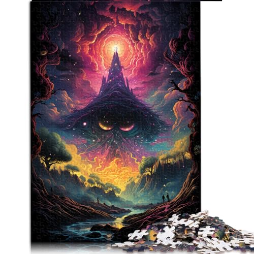 Puzzle für Erwachsene, 1000 Teile, farbenfrohes psychedelisches Vulkan-Papierpuzzle, für Erwachsene und Kinder ab 12 Jahren, pädagogisches Puzzle, Familienspiel, Größe: 26 x 38 cm von LZYANG