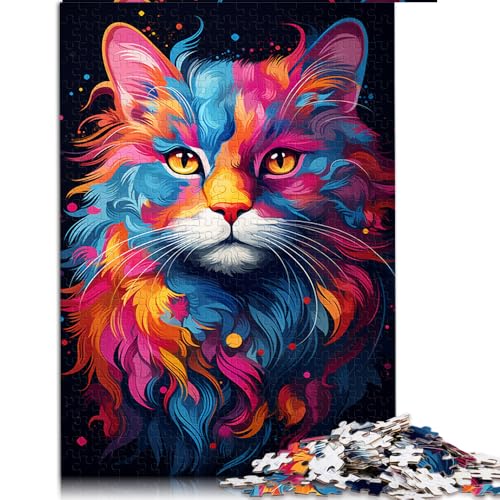 Puzzle für Erwachsene, 1000 Teile, farbenfrohes süßes Kätzchen-Papierpuzzle, für Erwachsene und Kinder ab 12 Jahren, anspruchsvoll. Größe: 50 x 75 cm von LZYANG