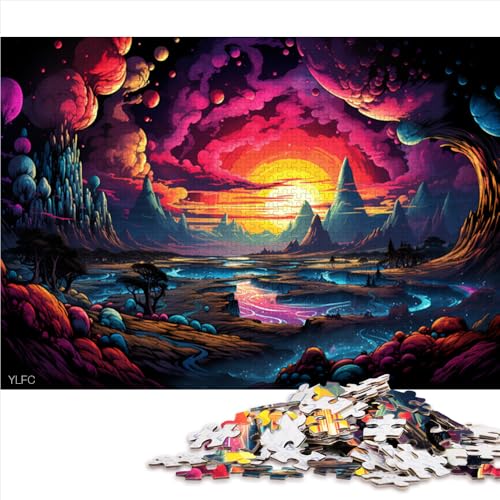 Puzzle für Erwachsene, 1000 Teile, geheimnisvolle Landschaft, Papierpuzzle, für Erwachsene und Kinder ab 12 Jahren, Spiele, Spielzeug, Geschenk, Größe: 26 x 38 cm von LZYANG