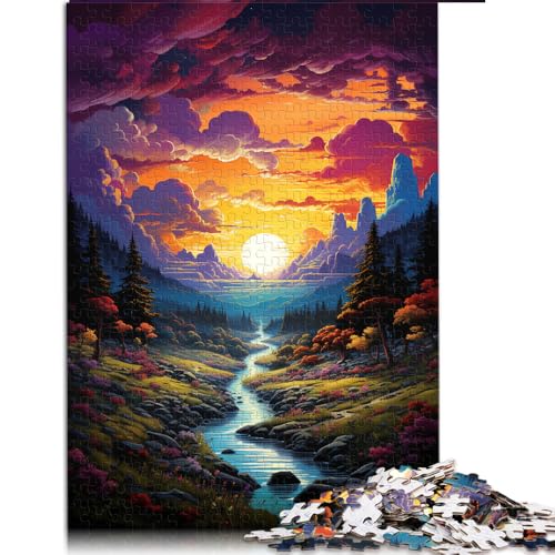 Puzzle für Erwachsene, 2000 Teile, „Bach unter Sonnenuntergang“, Papierpuzzle, für Erwachsene und Kinder ab 12 Jahren, lehrreiches Lernpuzzle, Größe: 70 x 100 cm von LZYANG