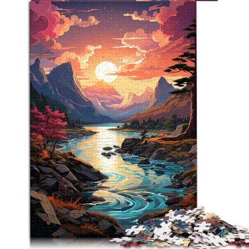 Puzzle für Erwachsene, 2000 Teile, Bunter See im Sognefjord, Papierpuzzle, für Erwachsene und Kinder, Lernspiel und herausforderndes Spielzeug. Größe: 70 x 100 cm von LZYANG