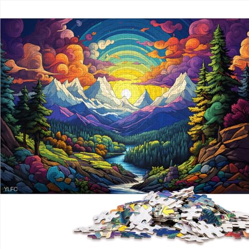 Puzzle für Erwachsene, 2000 Teile, Fantasie-Berglandschaft, Papierpuzzle, für Erwachsene und Kinder ab 12 Jahren, Lernspiel. Größe: 70 x 100 cm von LZYANG