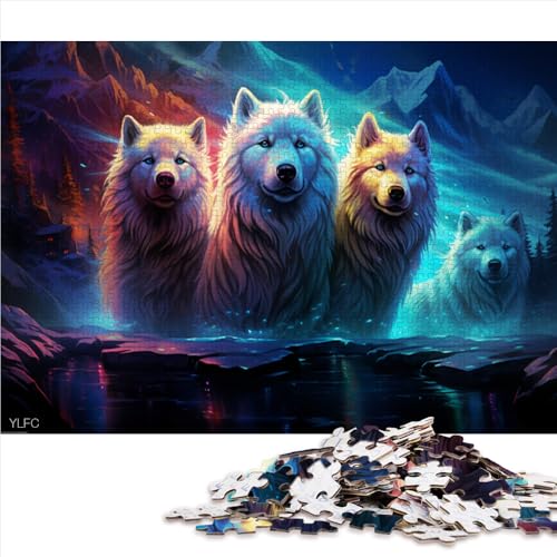 Puzzle für Erwachsene, 2000 Teile, Farbiges Samojeden-Papierpuzzle, für Erwachsene und Kinder ab 12 Jahren, Spielzeug zum Stressabbau, Größe: 70 x 100 cm von LZYANG