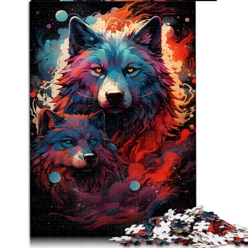 Puzzle für Erwachsene, 2000 Teile, Galaxy Wolf-Papierpuzzle, für Erwachsene und Kinder ab 12 Jahren, Puzzlespiel, Größe: 70 x 100 cm von LZYANG