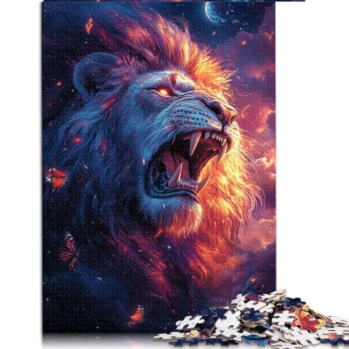 Puzzle für Erwachsene, 2000 Teile, Papierpuzzle „Wilder Löwenkopf“, für Erwachsene und Kinder ab 12 Jahren, Lernspiel. Größe: 70 x 100 cm. von LZYANG