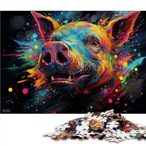 Puzzle für Erwachsene, 2000 Teile, Papierpuzzle mit Fantasie-Schwein-Zeichnung, für Erwachsene und Kinder ab 12 Jahren, Lernspiel für Erwachsene und Kinder, Größe: 70 x 100 cm von LZYANG