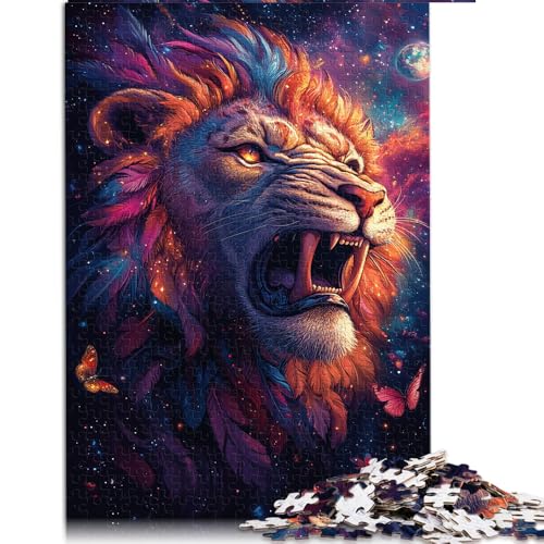 Puzzle für Erwachsene, 2000 Teile, Papierpuzzle mit wildem Löwenkopf, für Erwachsene und Kinder ab 12 Jahren, Familiendekoration. Größe: 70 x 100 cm von LZYANG