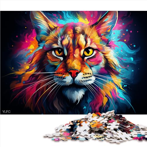 Puzzle für Erwachsene, 2000 Teile, Psychedelisches, farbenfrohes Rotluchs-Papierpuzzle, für Teenager und Kinder, tolles Geschenk für Erwachsene und Kinder. Größe: 70 x 100 cm. von LZYANG