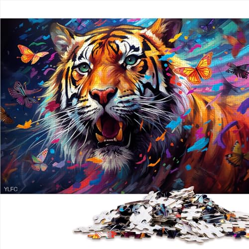 Puzzle für Erwachsene, 2000 Teile, Tiger-Papierpuzzle, für Erwachsene und Kinder, lustige Puzzlespiele. Größe: 70 x 100 cm. von LZYANG