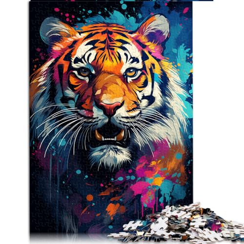 Puzzle für Erwachsene, 2000 Teile, Wildes Gemälde eines exotischen Tigers, Papierpuzzle, für Erwachsene und Kinder ab 12 Jahren, Puzzle-Geschenk für Erwachsene. Größe: 70 x 100 cm. von LZYANG