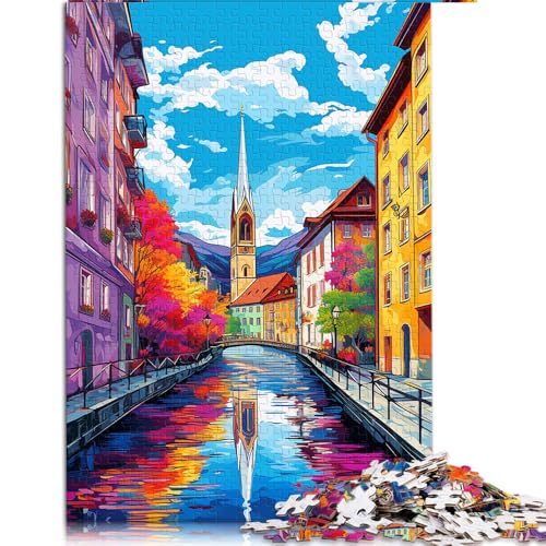 Puzzle für Erwachsene, 2000 Teile, Zürich_Altstadt, Papierpuzzle, für Erwachsene und Kinder ab 12 Jahren, Weihnachtspuzzlegeschenke für Frauen. Größe: 70 x 100 cm von LZYANG