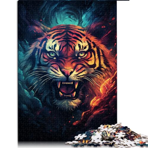 Puzzle für Erwachsene, 2000 Teile, buntes Tiger-Papierpuzzle, für Erwachsene und Kinder ab 12 Jahren, tolles Geschenk für Erwachsene. Größe: 70 x 100 cm von LZYANG