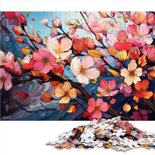 Puzzle für Erwachsene, 2000 Teile, fantasievolles Japanisches Kirschblüten-Papierpuzzle, für Erwachsene und Kinder ab 12 Jahren, pädagogisches Spiel und herausforderndes Spielzeug, Größe: 70 x 100 cm von LZYANG