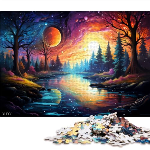 Puzzle für Erwachsene, 2000 Teile, farbenfrohe Landschaft unter dem Planeten, Papierpuzzle, für Erwachsene und Kinder ab 12 Jahren, für Familienspaß und Spieleabende. Größe: 70 x 100 cm von LZYANG