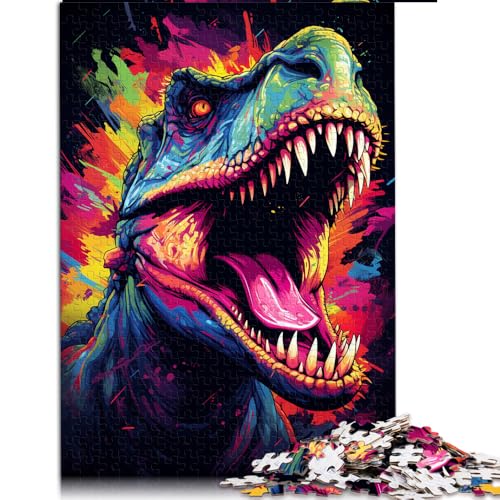 Puzzle für Erwachsene, 2000 Teile, farbenfrohe Zeichnung eines Dinosauriers, Papierpuzzle, für Erwachsene, Familien oder Kinder, Denkspiel, Spielzeug. Größe: 70 x 100 cm von LZYANG