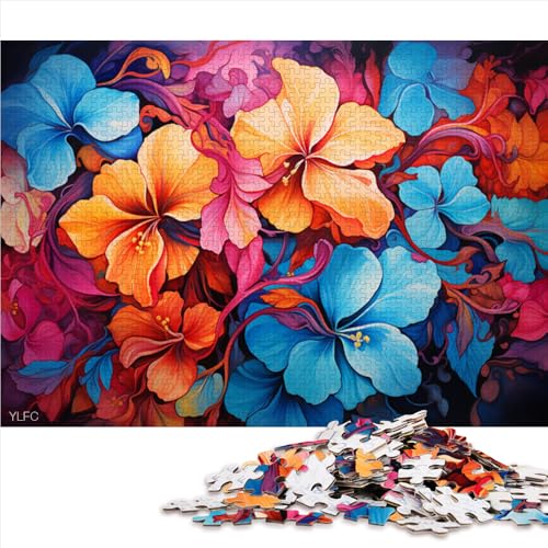 Puzzle für Erwachsene, 2000 Teile, farbenfrohes Blumenkunst-Papierpuzzle, für Teenager und Erwachsene, Geschenke für Freunde und Familie. Größe: 70 x 100 cm. von LZYANG