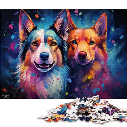 Puzzle für Erwachsene, 2000 Teile, farbenfrohes Hundekunst-Papierpuzzle, geeignet für Erwachsene und Jugendliche ab 12 Jahren, für Familienspaß. Größe: 70 x 100 cm von LZYANG