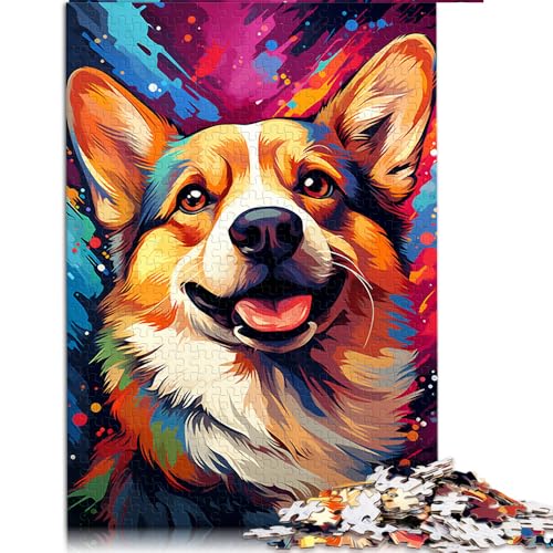 Puzzle für Erwachsene, 2000 Teile, farbenfrohes Papierpuzzle mit psychedelischem Hundemotiv, für Erwachsene und Kinder, Heimkunstdekor, Größe: 70 x 100 cm von LZYANG