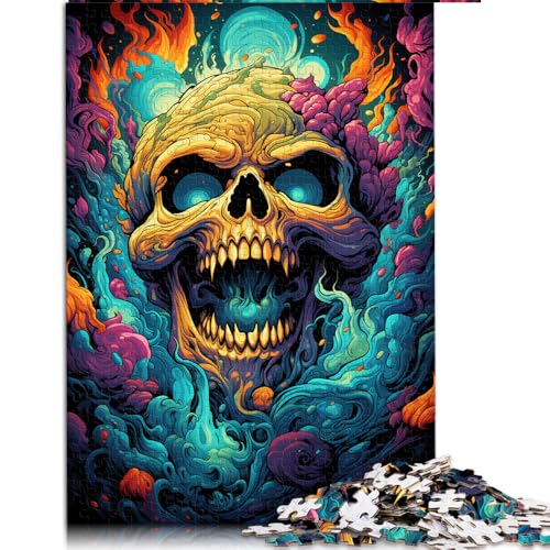 Puzzle für Erwachsene, 2000 Teile, farbenfrohes psychedelisches Fantasy-Totenkopf-Papierpuzzle, für Erwachsene und Kinder ab 12 Jahren, für Familienspaß. Größe: 70 x 100 cm von LZYANG