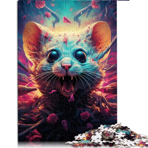 Puzzle für Erwachsene, 2000 Teile, farbenfrohes psychedelisches Maus-Papierpuzzle, für Erwachsene und Kinder, tolles Geschenk für Erwachsene. Größe: 70 x 100 cm von LZYANG