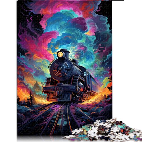 Puzzle für Erwachsene, 2000 Teile, farbenfrohes psychedelisches Zug-Papierpuzzle, für Erwachsene und Kinder ab 12 Jahren, für Familienspaß. Größe: 70 x 100 cm von LZYANG